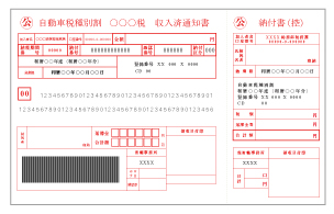 自動車納税証明書のサンプル
