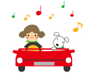 車を運転している画像